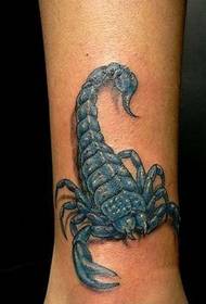 imilenze emibini enentambo eluhlaza okomlilo we-scorpion tattoo iphethini yokuxabisa