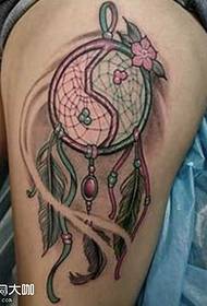 Perna Dreamcatcher tatuagem padrão