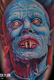 leg blue vampire tattoo pattern