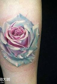 leg white rose tattoo pattern