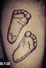 legs footprint tattoo pattern