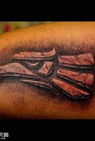 leg stone eagle tattoo pattern