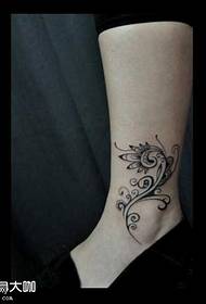 Leg Flower vine totem tattoo pattern
