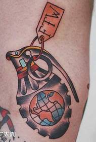 Grenade Earth Tattoo Pattern