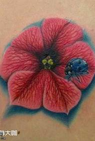 leg personality flower tattoo pattern