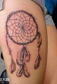 Leg Dreamcatcher Tattoo Pattern