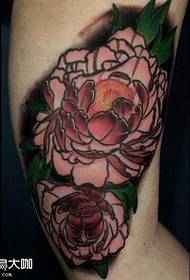 Pattern di tatuaggi di fiore di peonia rosa