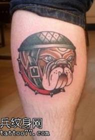 calf dog warrior tattoo pattern