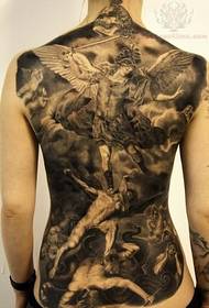 Domineering angel tattoo