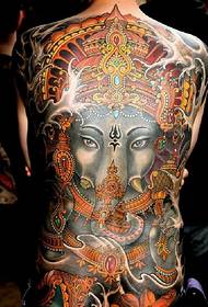 Pilns klasisko tetovējumu zilonis