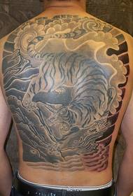 Domineering tiger tattoo