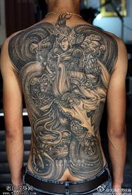 Chinese ancient Zhao Yun tattoo pattern