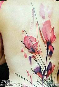 Beautiful blooming ink tattoo tattoo on the back