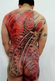 Atmospheric beautiful back squid tattoo