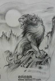 Dominerende tatoveringshåndskrift for hele løven