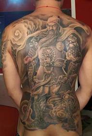 The five tigers will be the first to be full of domineering Guan Yu tattoo