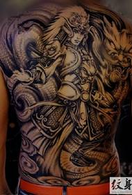 Handsome Zhao Yun tattoo on the back