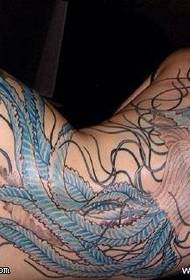 Full back delicate jellyfish tattoo