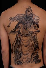 Handsome full back Guan Gong tattoo
