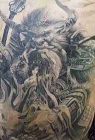 Full back cow devil king iron fan tattoo tattoo picture by tattoo