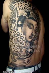 Man half-back ancient beauty tattoo pattern