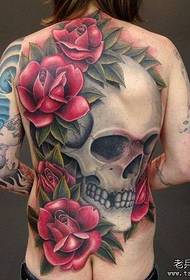 Full color skull tattoo tattoo pattern