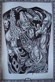 Tattoo show picture for you to recommend a full black and white impermanence tattoo pattern
