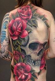 Full color skull tattoo tattoo pattern picture
