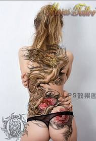 A ps szépség teljes sárkány tetoválás mintázatának elismerése