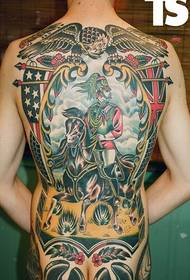 Full-back classic atmosphere warrior out of tattoo pattern pictures