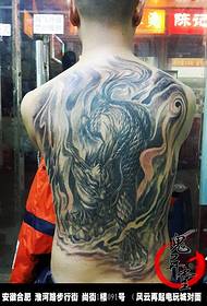 Hefei Ghost Temple Tattoo Show: wzór tatuażu Kirin z pełnym tyłem