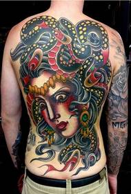 Perséinlechkeet voll Medusa Tattoo Muster Biller