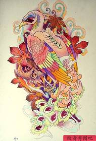 Tattoo show, recommend a colorful creative peacock tattoo