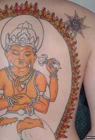 Modelul de tatuaj al lui Shakyamuni Buddha, cu meditația din spate și picioarele - WeChat-ul lui Yang Mi