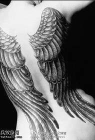 Wing tattoo pattern on the body