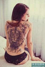 Beauty back beast tattoo pattern