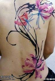 Decorative body ink floral tattoo pattern