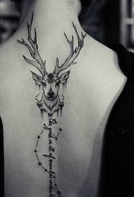 Back antelope tattoo tattoo pattern