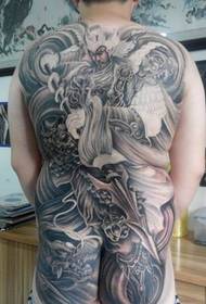Manuscrito de Zhao Yun Tatuaje de Zhao Yun de espalda completa