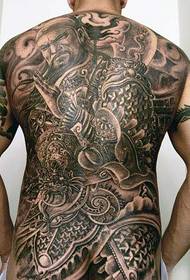 Guan Gong tetovaža s potpunim leđima