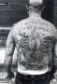 Európsky a americký štýl modlitby ručné tetovanie vzor
