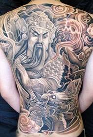 Klassinen komea Guan Gong -tatuointi