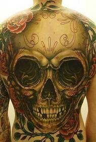 Horror full of colorful skull tattoo pattern pictures