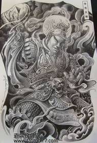 Manoscritto tatuaggio schiena piena Huaguang Emperor