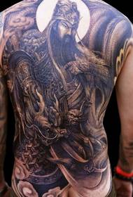 Cool full back Guan Gong tattoo