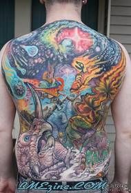 een tattoo-patroon met volledige rug