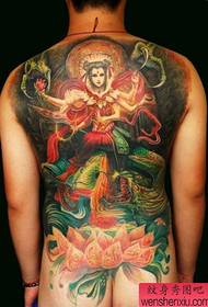 plena malantaŭa kolora tatuaje