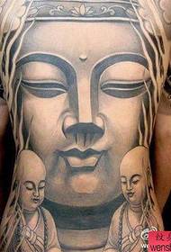 Tattoo show, recommend a full-faced Buddha head tattoo work