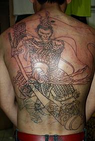 Поўная спіна малюнка татуіроўкі караля малпы - Рэкамендуецца студыя Huainan Dark Tattoo