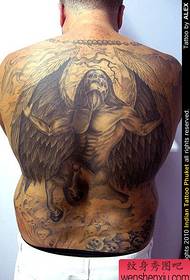 Full back death tattoo pattern